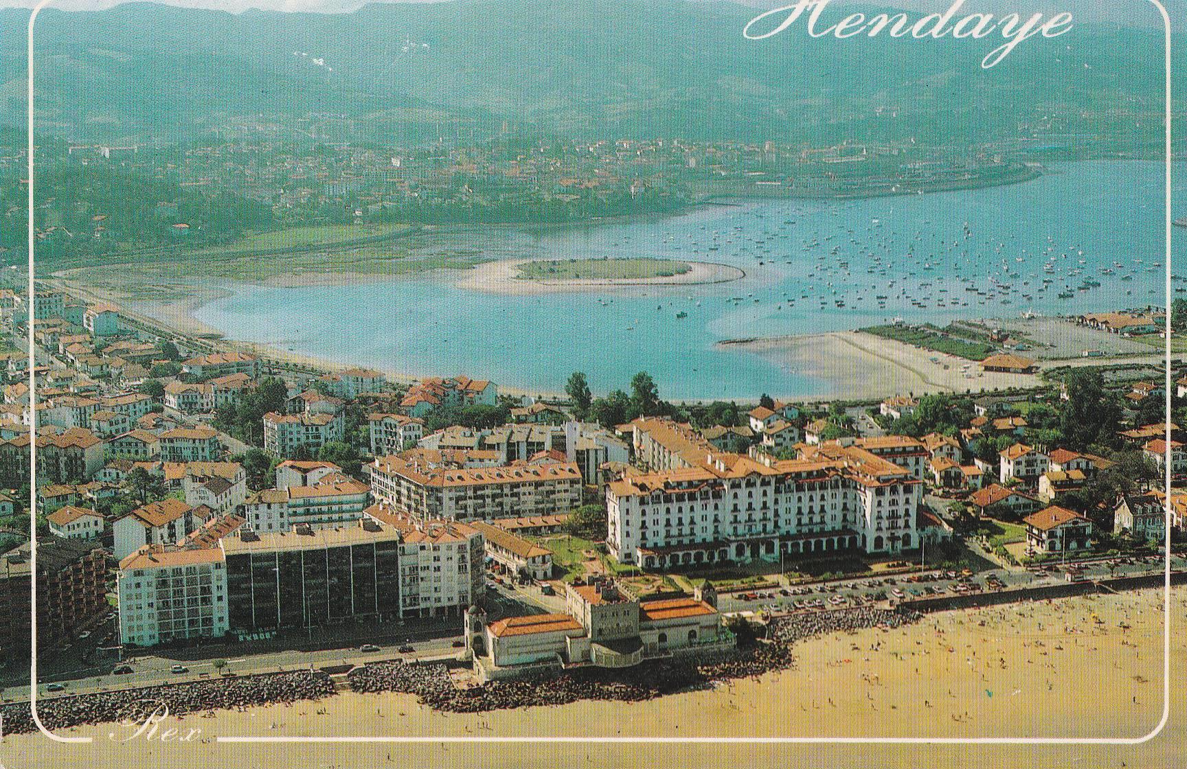 POSTAL B6466: HENDAYE: FRONTERA FRANCOESPAÑOLA