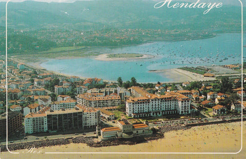POSTAL B6466: HENDAYE: FRONTERA FRANCOESPAÑOLA