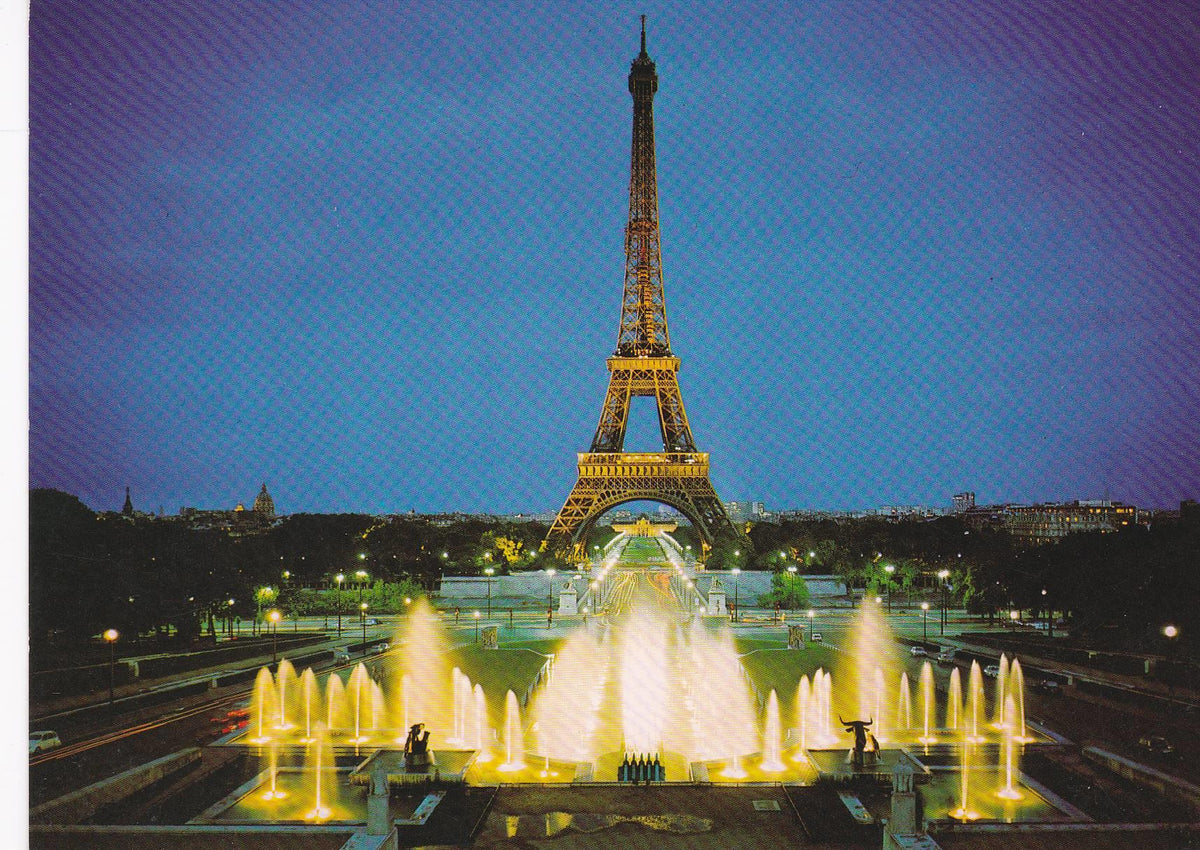 POSTAL B6485: PARIS: LA TORRE EIFFEL. VISTA NOCTURNA
