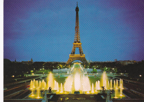 POSTAL B6485: PARIS: LA TORRE EIFFEL. VISTA NOCTURNA