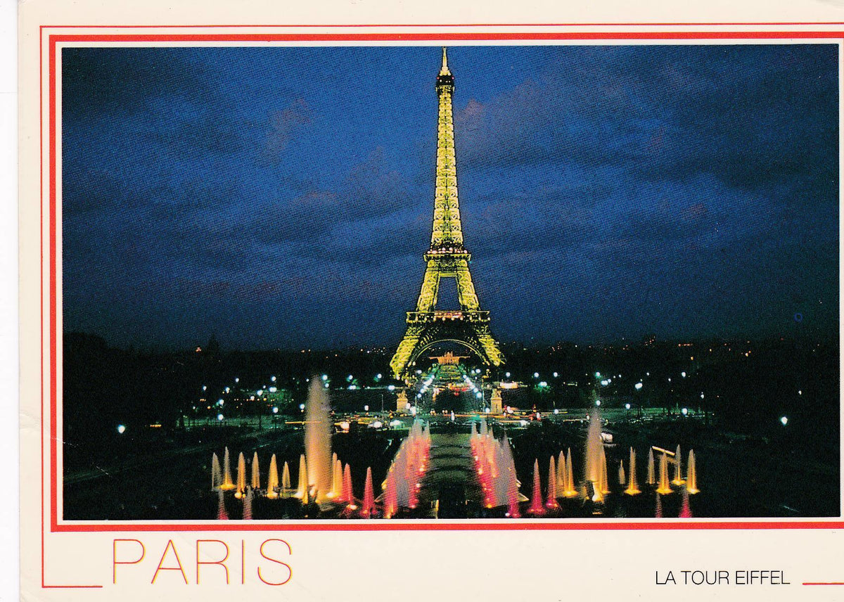 POSTAL B6486: PARIS: LA TORRE EIFFEL. VISTA NOCTURNA