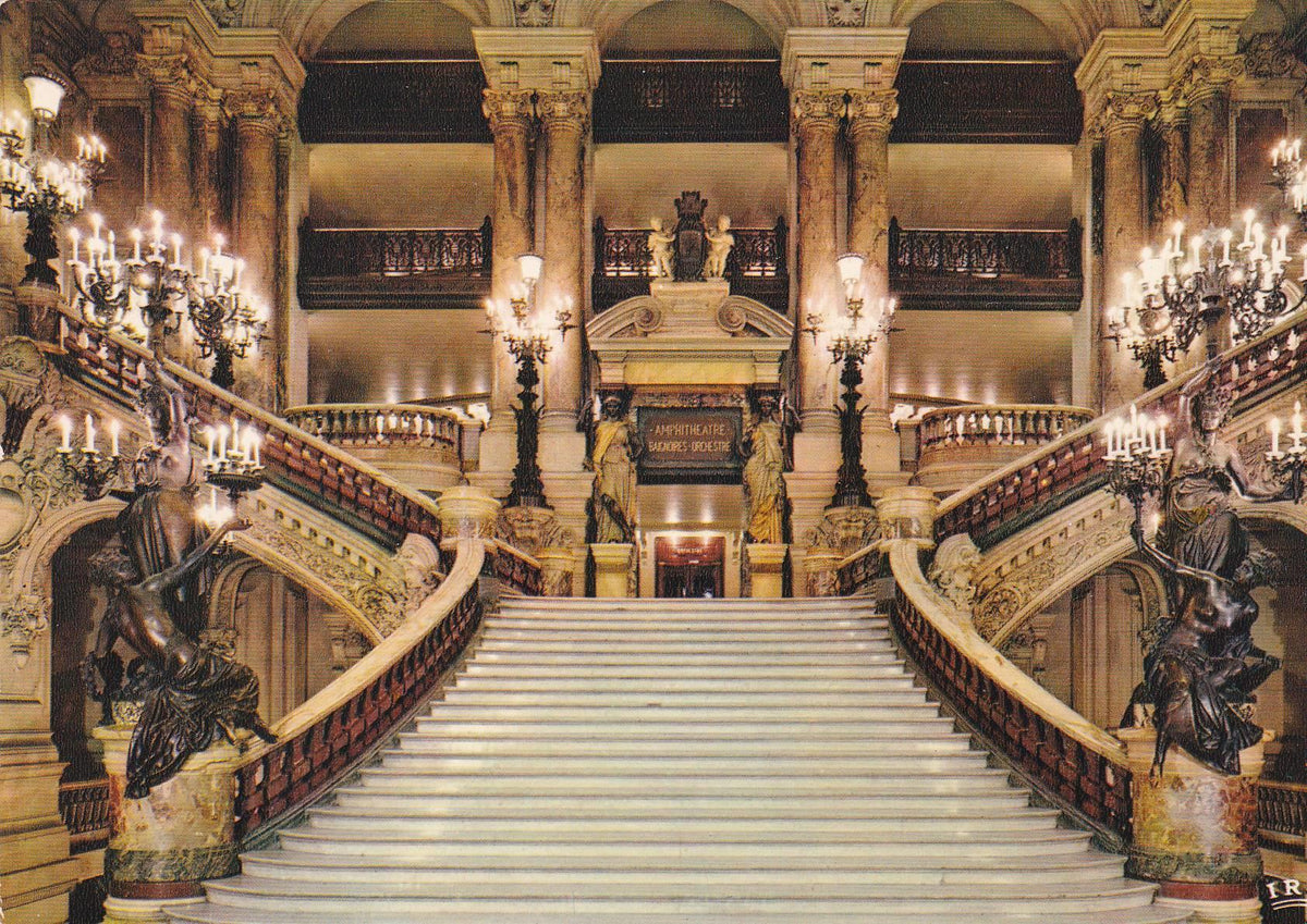 POSTAL B6487: PARIS: TEATRO DE LA OPERA ILUMINADO