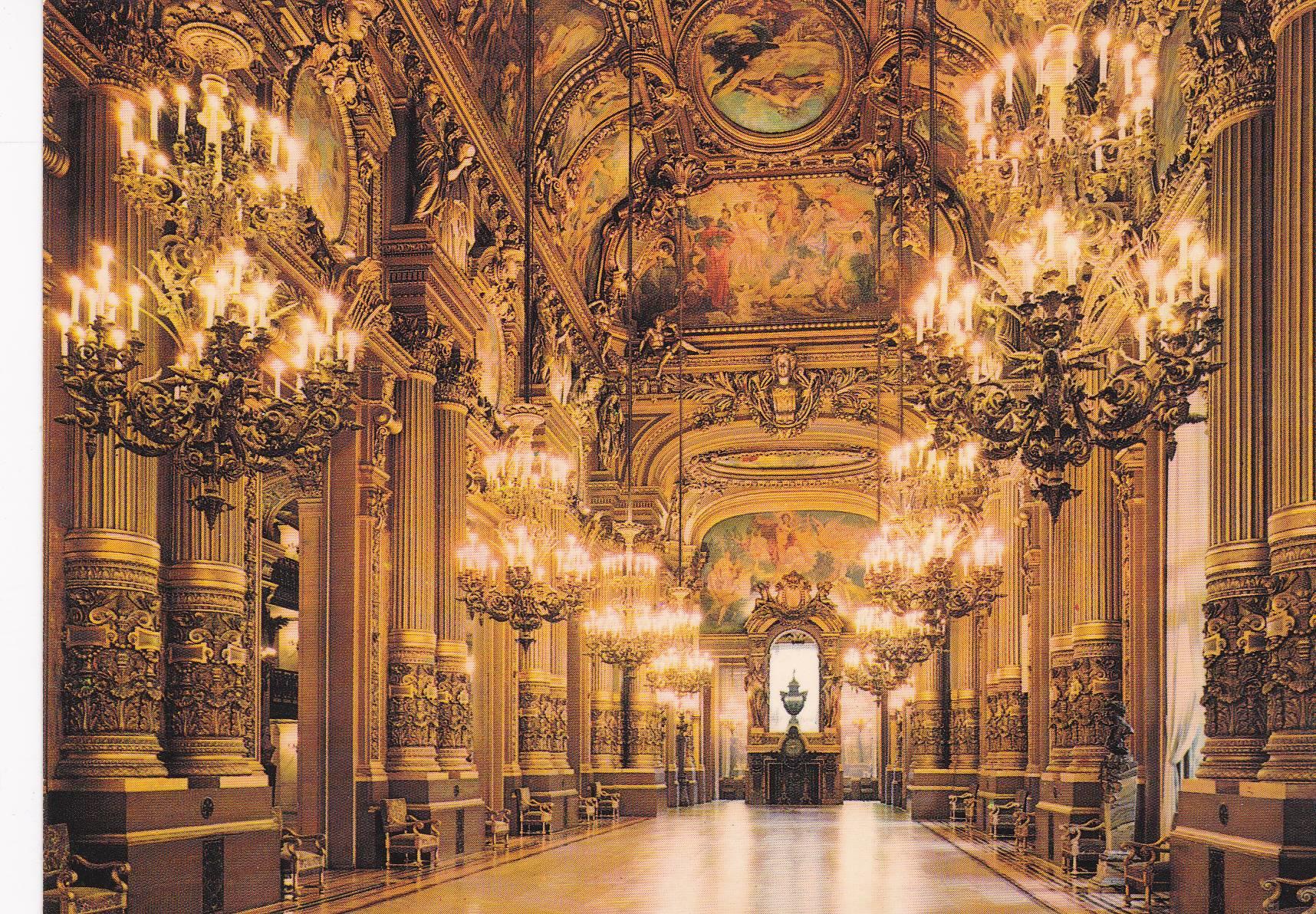 POSTAL B6488: PARIS: TEATRO DE LA OPERA ILUMINADO