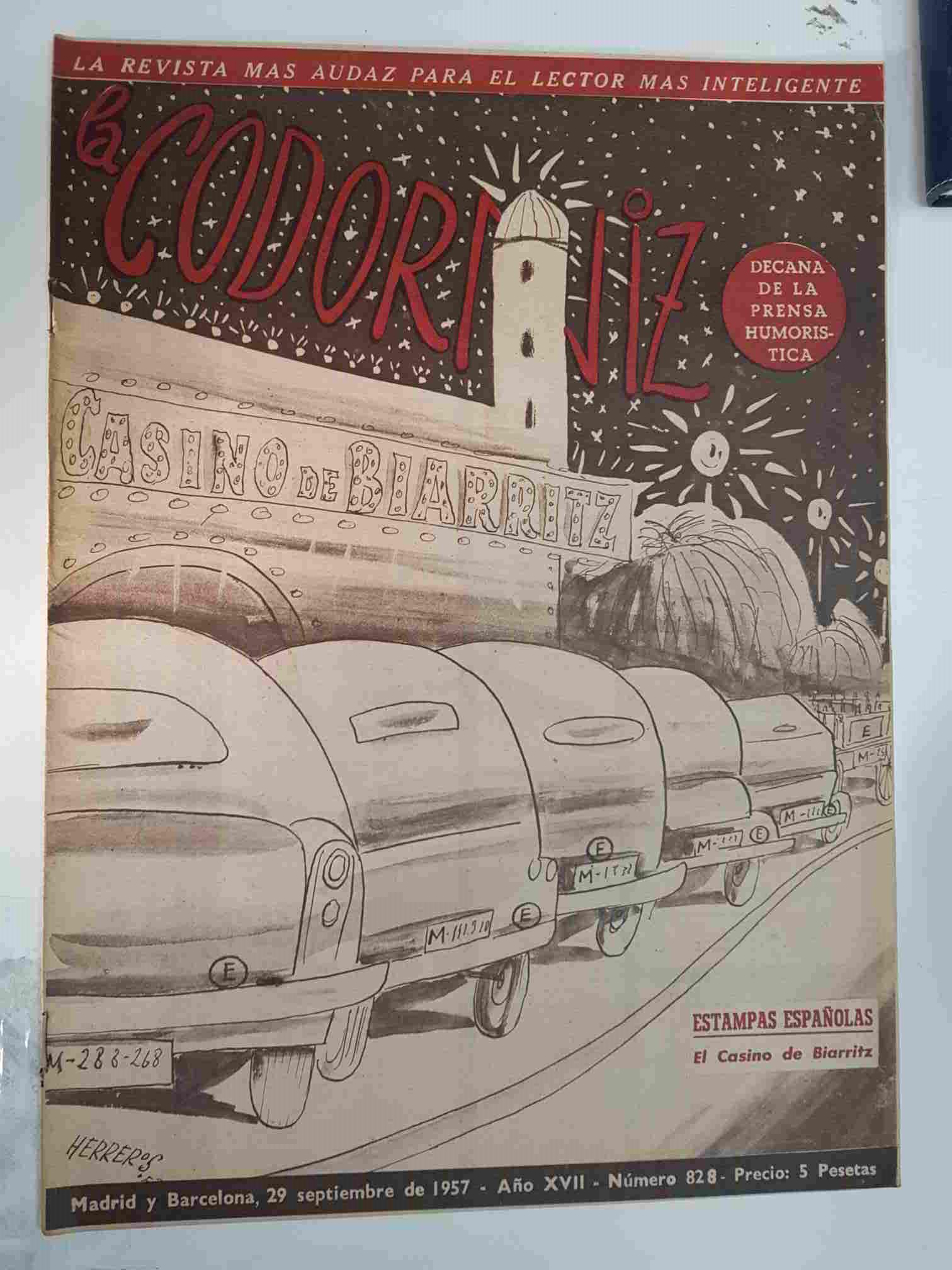 Revista: La Codorniz num 0828, 29 de septiembre de 1957- el casino de Biarritz