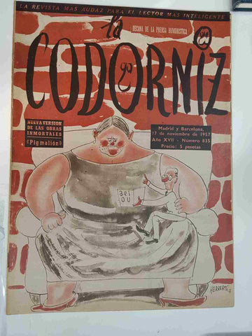 Revista: La Codorniz num 0835, 17 de noviembre de 1957- Pigmalion