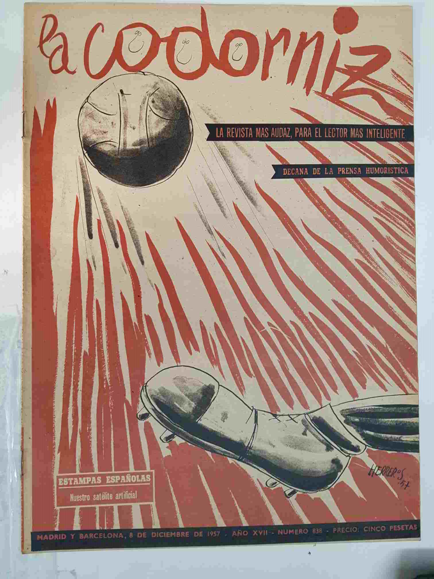 Revista: La Codorniz num 0838, 8 de diciembre de 1957- Nuestro satelite artificial
