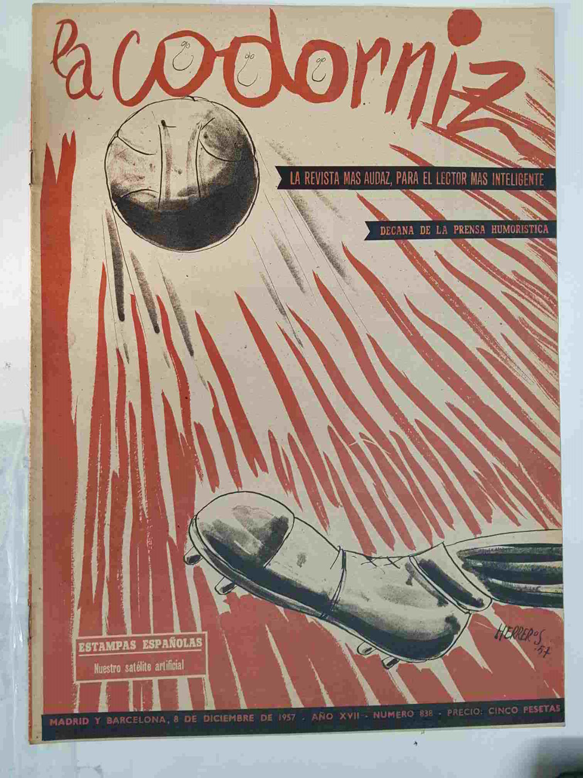 Revista: La Codorniz num 0838, 8 de diciembre de 1957- Nuestro satelite artificial