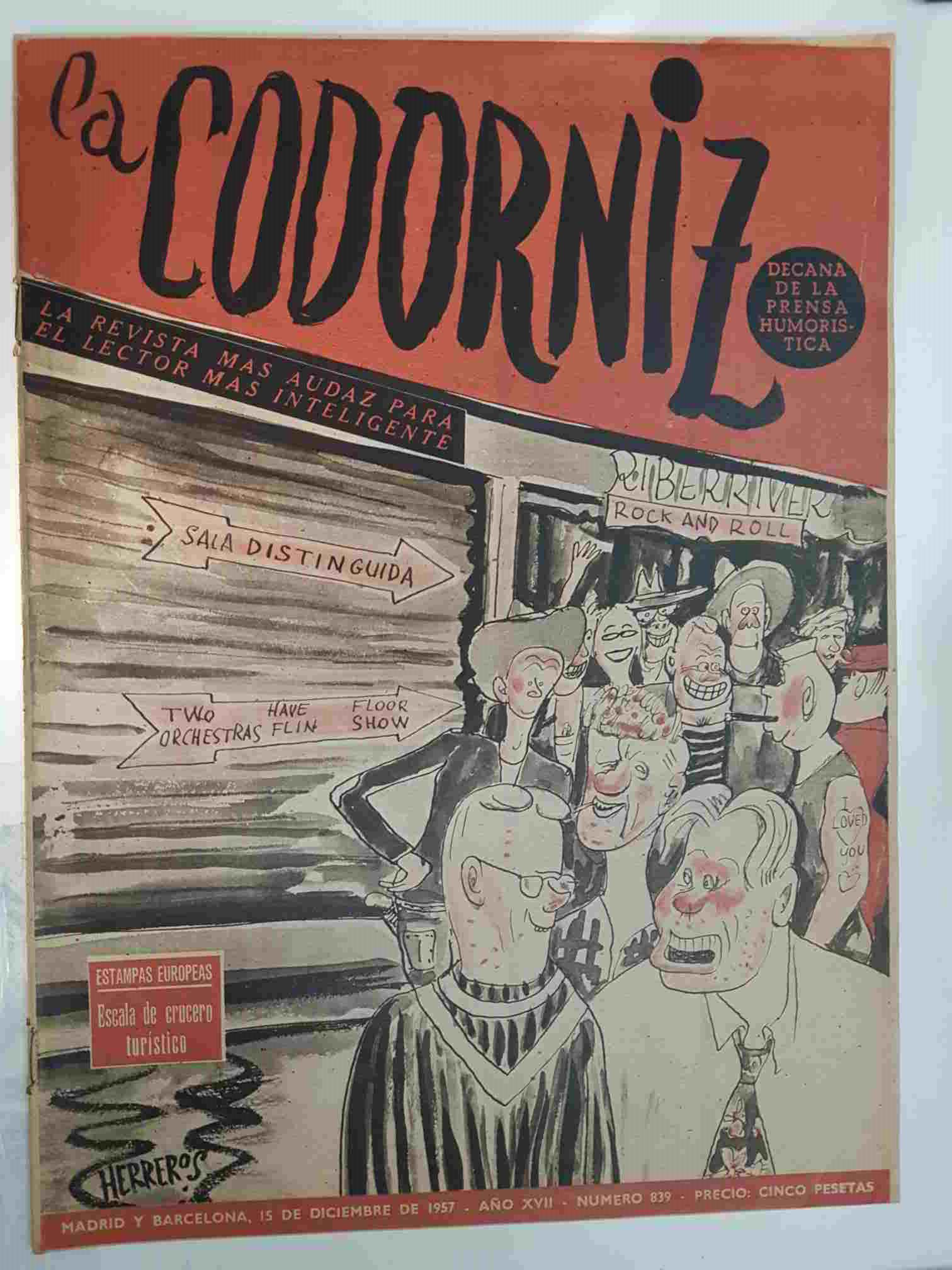 Revista: La Codorniz num 0839, 15 de diciembre de 1957- Escala de crucero turistico