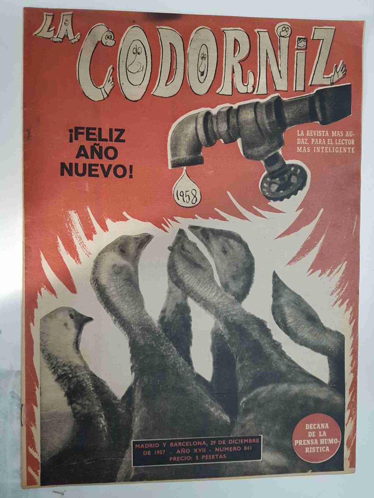 Revista: La Codorniz num 0841, 29 de diciembre de 1957- Feliz año nuevo