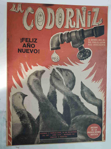 Revista: La Codorniz num 0841, 29 de diciembre de 1957- Feliz año nuevo