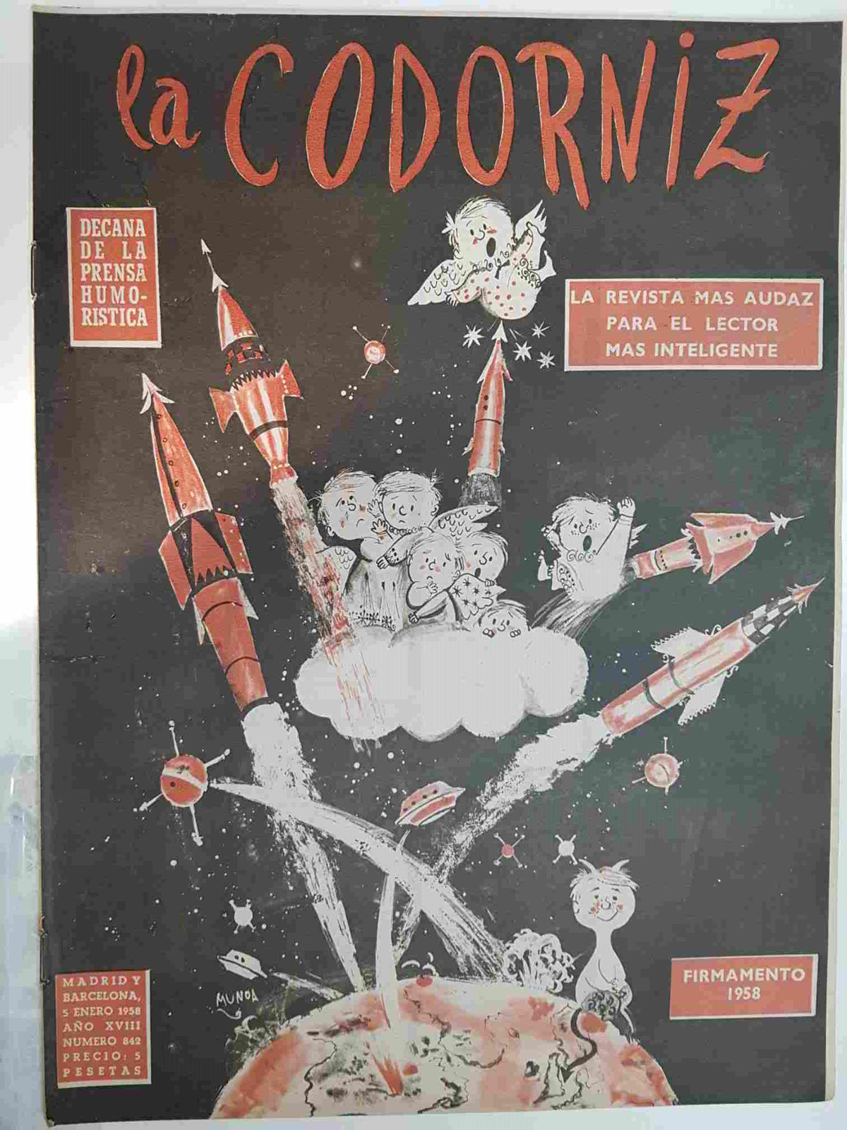 Revista: La Codorniz num 0842, 5 de enero de 1958- Feliz año nuevo