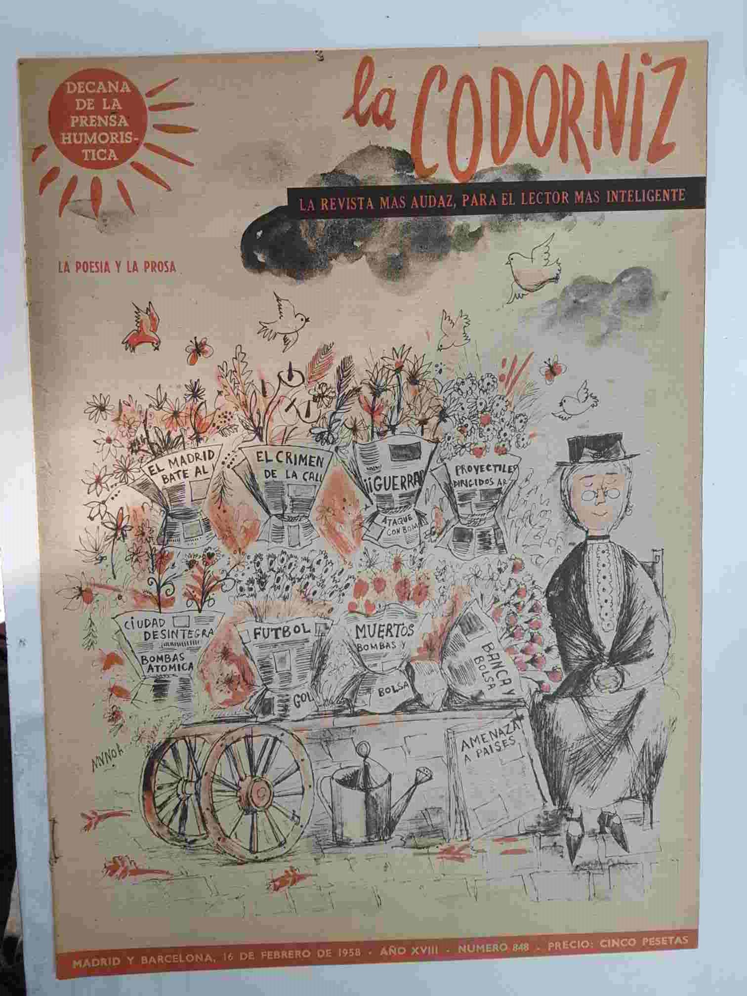Revista: La Codorniz num 0848, 16 de febrero de 1958  - La poesia y la prosa