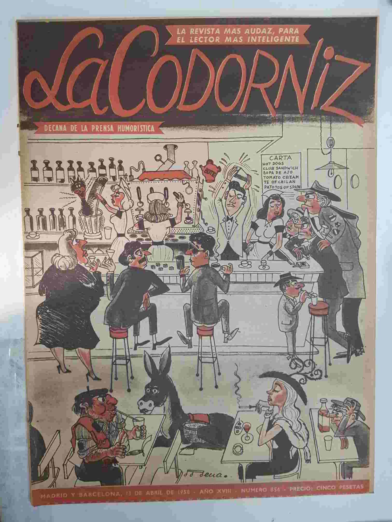 Revista: La Codorniz num 0856, 13 de abril de 1958 año XVIII