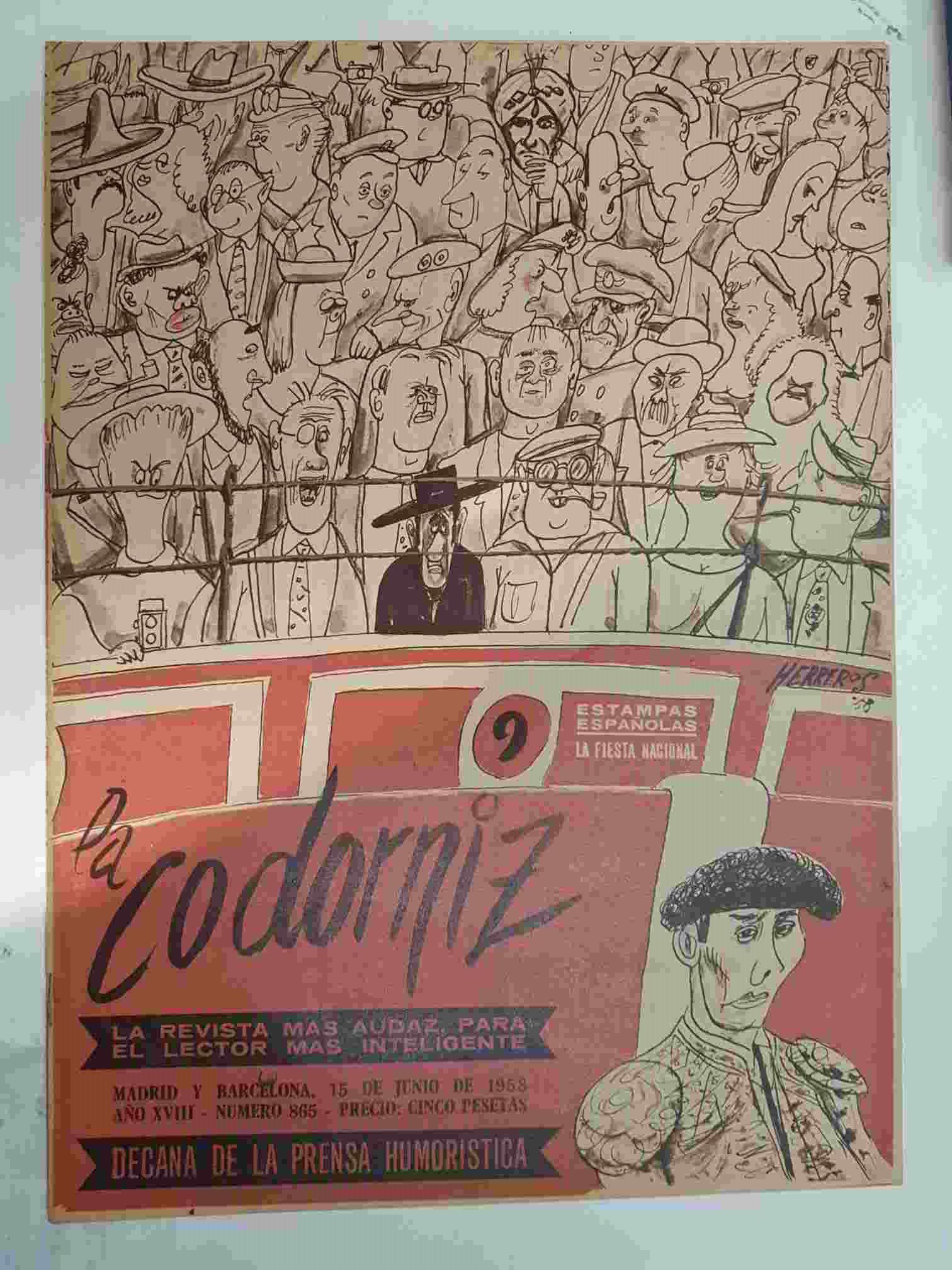 Revista: La Codorniz num 0865, 15 de junio de 1958 año XVIII - La Fiesta Nacional