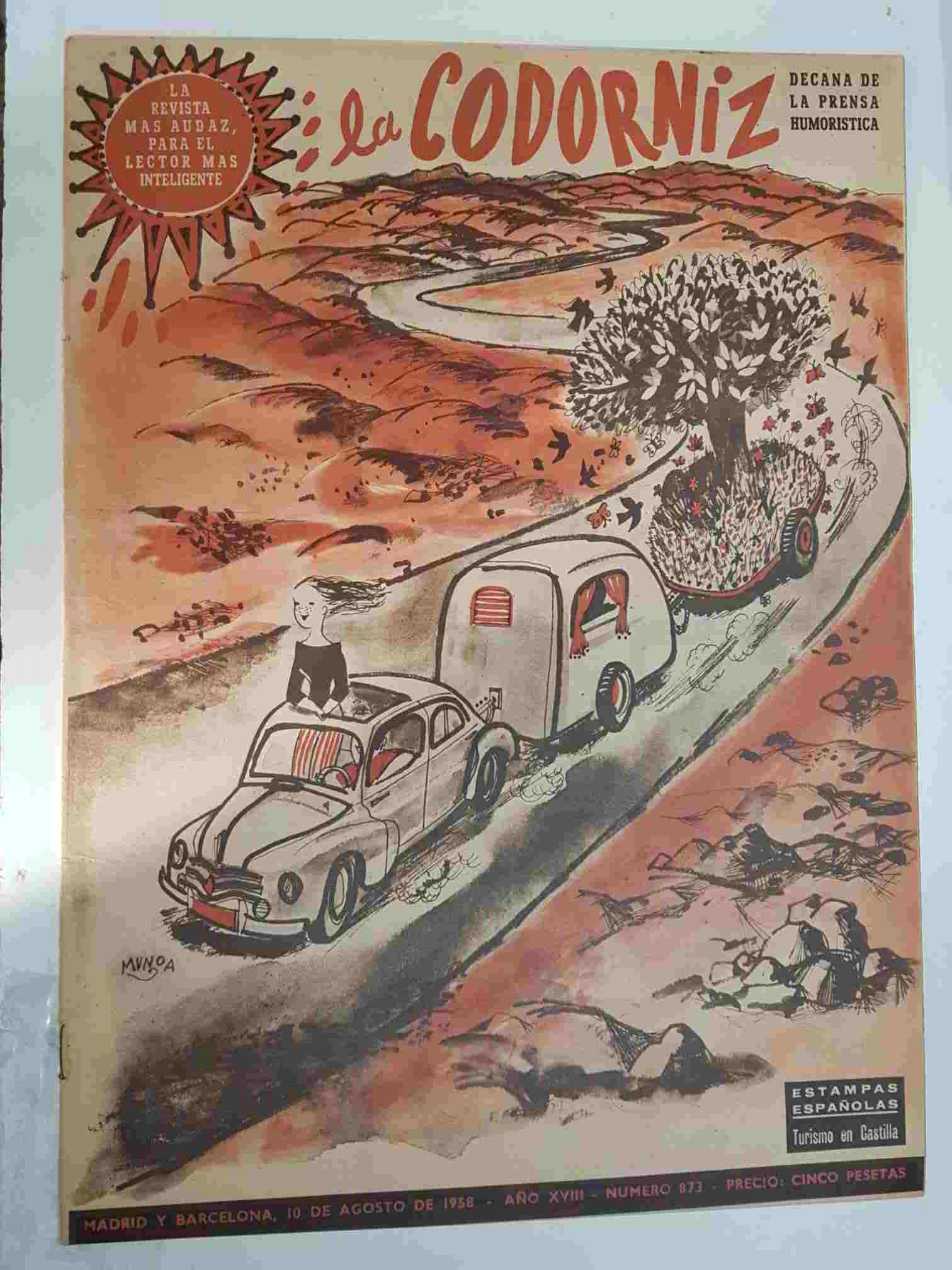 Revista: La Codorniz num 0873, 10 de agosto de 1958 año XVIII - Turismo en Castilla