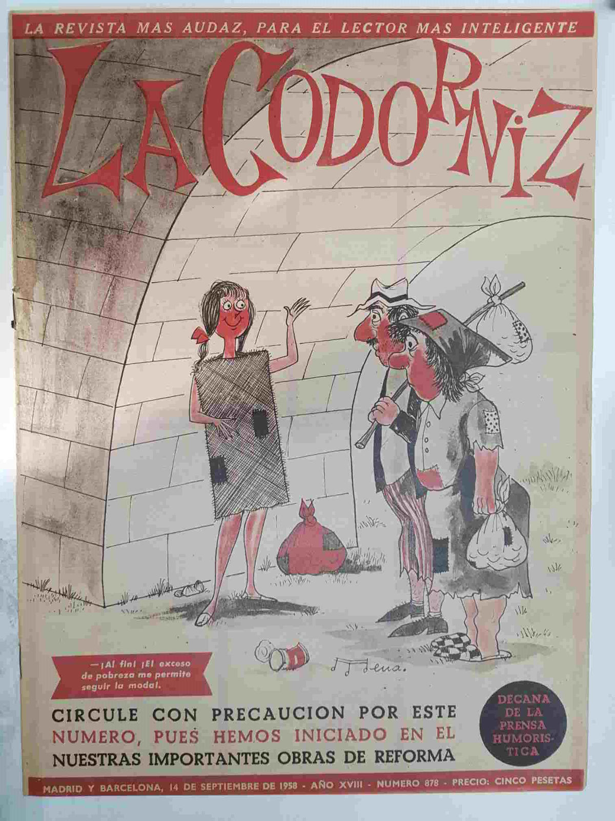 Revista: La Codorniz num 0878, 14 de septiembre de 1958 año XVIII