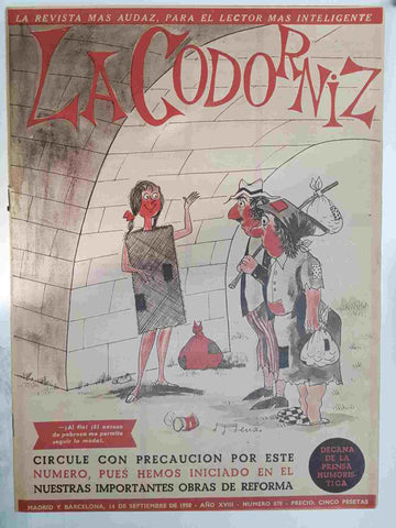 Revista: La Codorniz num 0878, 14 de septiembre de 1958 año XVIII