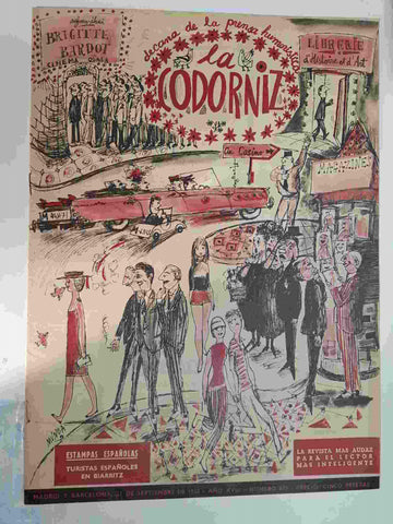 Revista: La Codorniz num 0879, 21 de septiembre de 1958 año XVIII - Turistas españoles en Biarritz