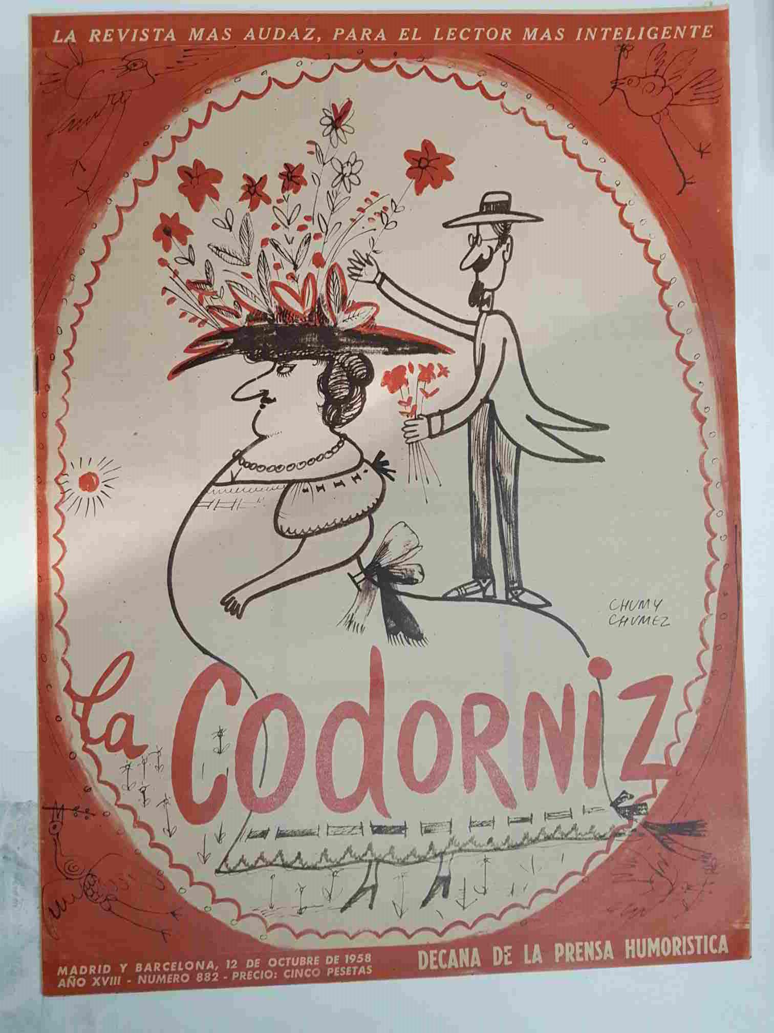 Revista: La Codorniz num 0882, 12 de octubre de 1958 año XVIII