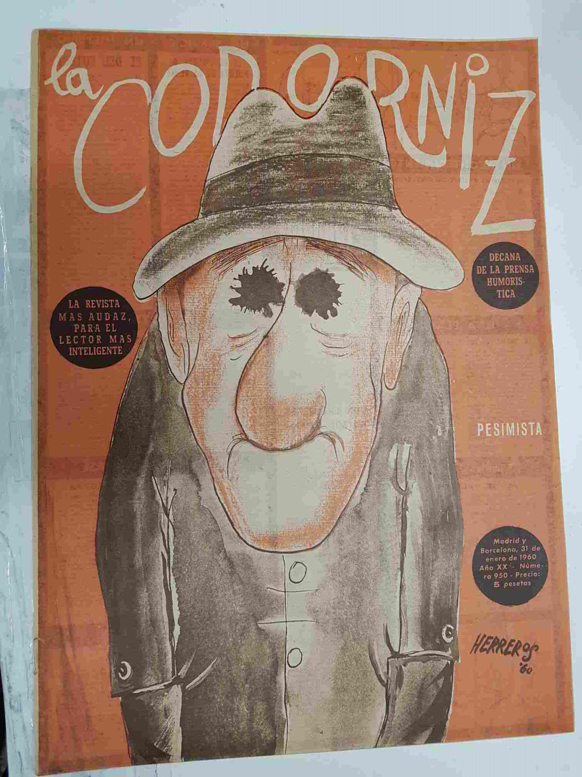 Revista: La Codorniz num 0950, 31 de enero de 1960 año XX - Pesimista