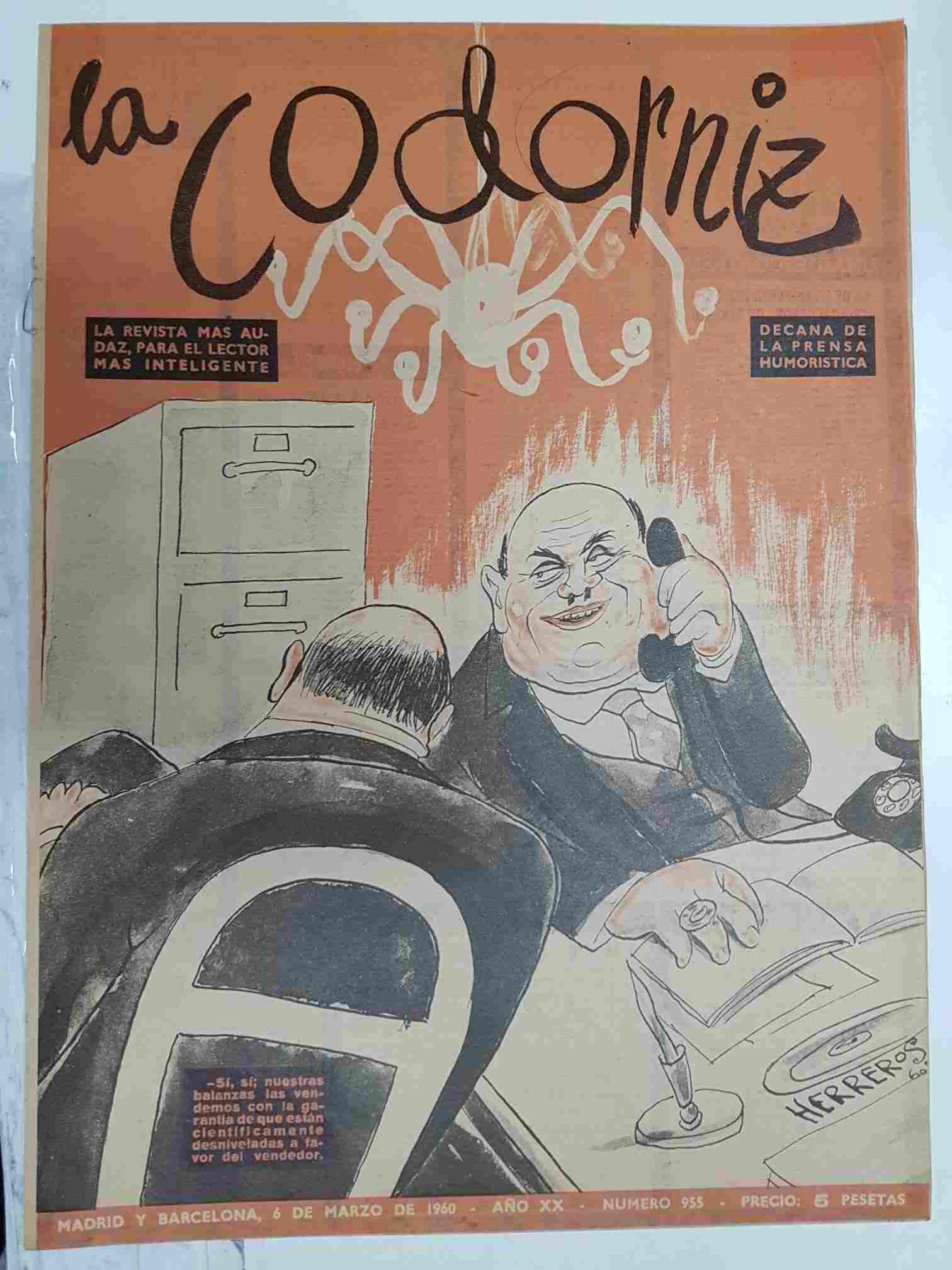 Revista: La Codorniz num 0955, 6 de marzo de 1960 año XX
