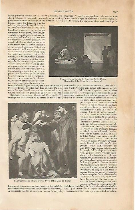 LAMINA ESPASA 1042: Obras de Gerome y Van Dych