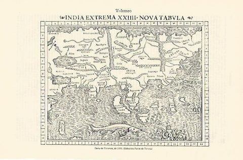 LAMINA ESPASA 1280: Carta de Tolomeo 1552