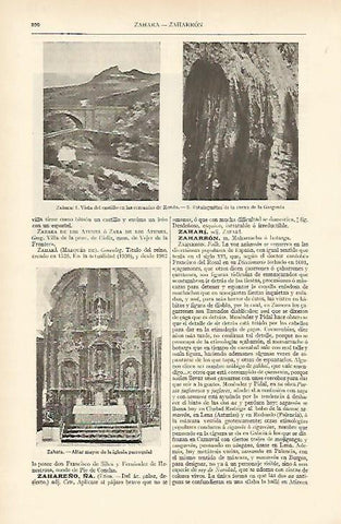 LAMINA ESPASA 1622: Vistas de Zahara Malaga