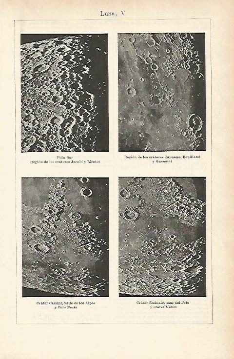 LAMINA ESPASA 1788: Crateres de la Luna