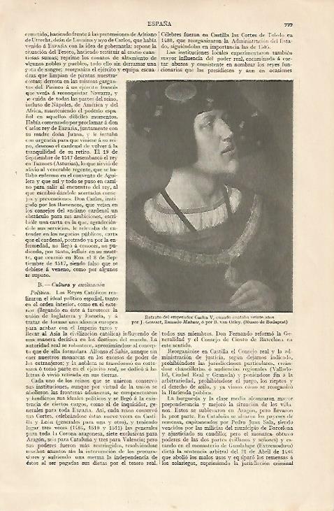 LAMINA ESPASA 10296: El emperador Carlos V por J. Gossart