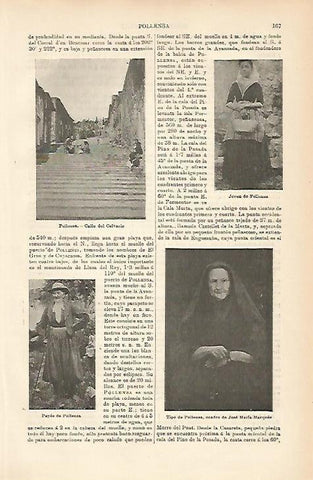 LAMINA ESPASA 10459: Calle del Calvario y habitantes de Pollensa 