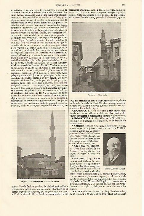 LAMINA ESPASA 10874: Vistas de Angora Turquia