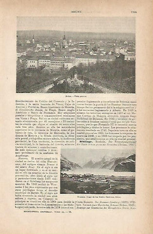 LAMINA ESPASA 11809: Vista general de Brunn Austria