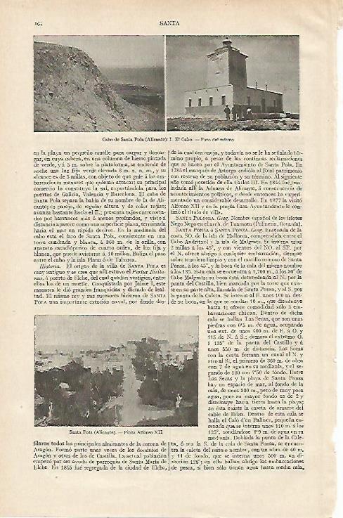 LAMINA ESPASA 12237: Faro del Cabo de Santa Pola Alicante