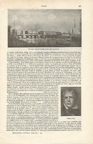 LAMINA ESPASA 12435: El puente viejo de Londres por S. Scott