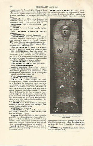 LAMINA ESPASA 12688: Tapa del sarcofago de la reina egipcia Ashhetepu