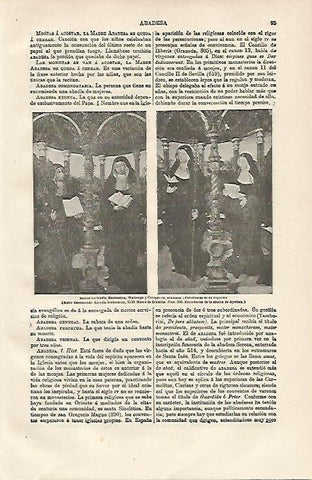 LAMINA ESPASA 13096: Santas Gertrudis Escolastica Walburga y Cunegouda