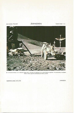 LAMINA ESPASA 13534: Astronauta Irwin en el vehiculo Lunar Rover