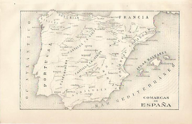 LAMINA ESPASA 10150: Mapa de las Comarcas de España