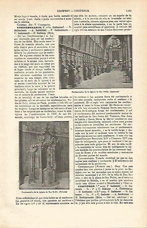 LAMINA ESPASA 14493: Confesionarios en San Pablo en Amberes