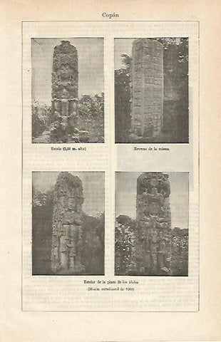 LAMINA ESPASA 14895: Mision estudianti de 1909 en Copan Honduras