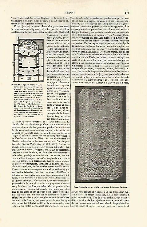 LAMINA ESPASA 14912: Losa funeraria copta
