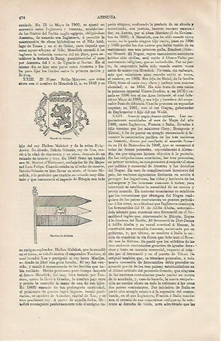 LAMINA ESPASA 13167: Escudo y bandera de Abisinia (actual Etiopia)