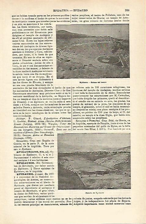 LAMINA ESPASA 16509: Teatro y estadio de Epidauro