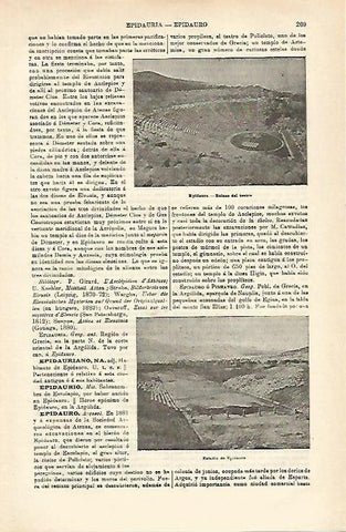 LAMINA ESPASA 16509: Teatro y estadio de Epidauro