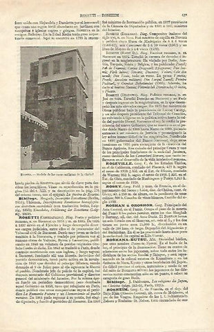 LAMINA ESPASA 16955: Antigua casa de Rosetta Italia