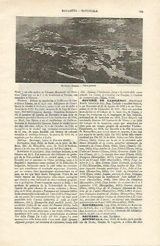 LAMINA ESPASA 16982: Vista de Rovereto Italia