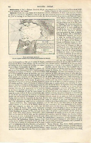 LAMINA ESPASA 16986: Plano de la bahia de Roxas