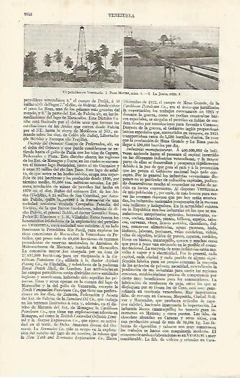 LAMINA ESPASA 17486: El petroleo en Venezuela