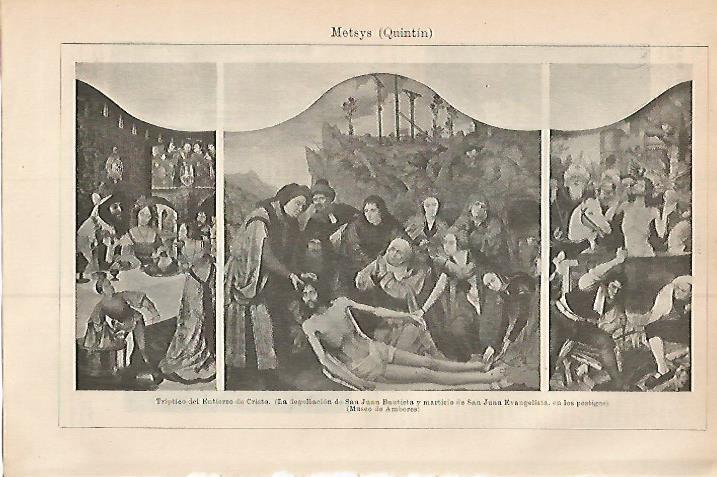 LAMINA ESPASA 17898: Entierro de Cristo por Metsys